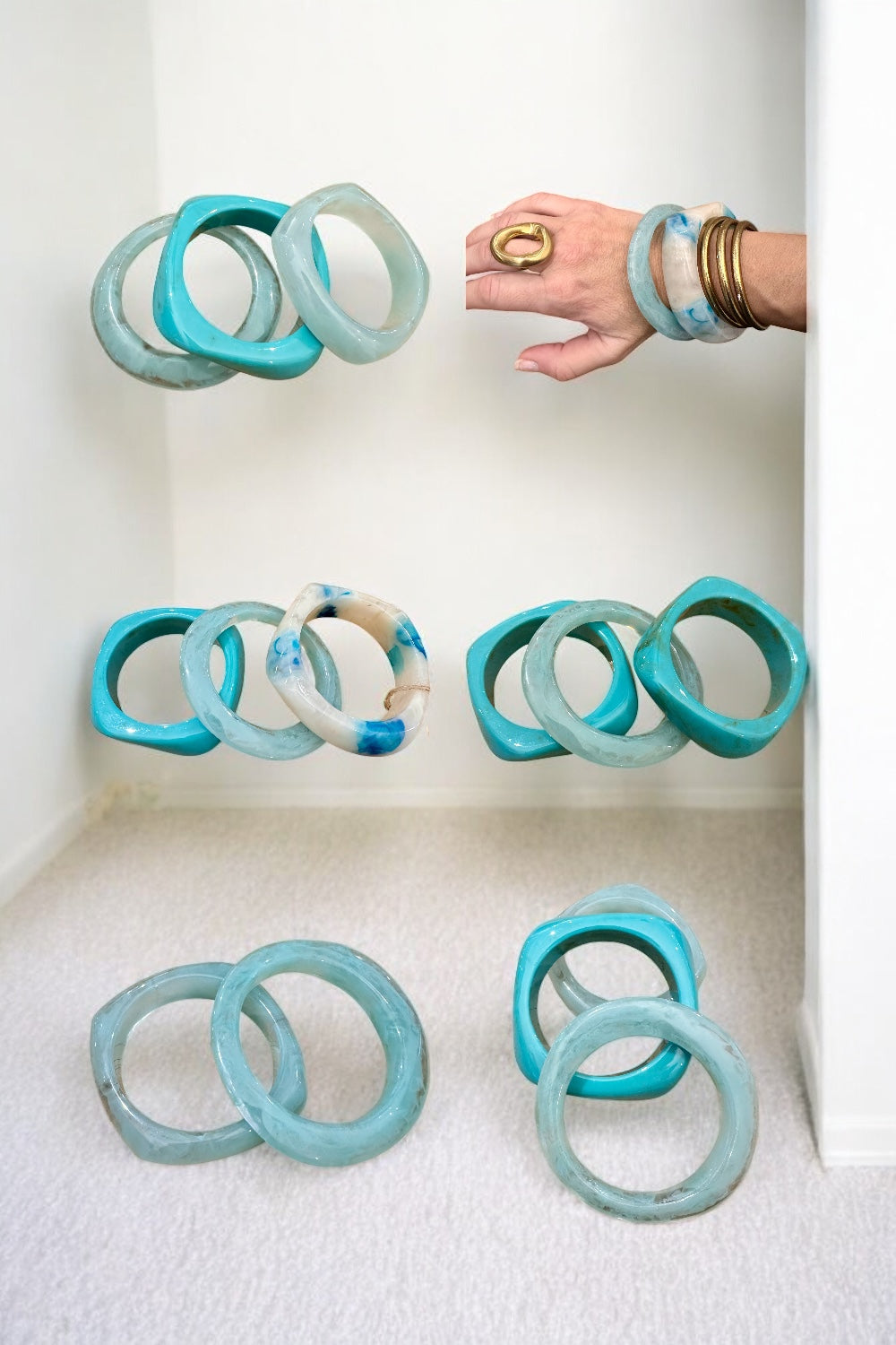 Bracelets Résines Turquoises